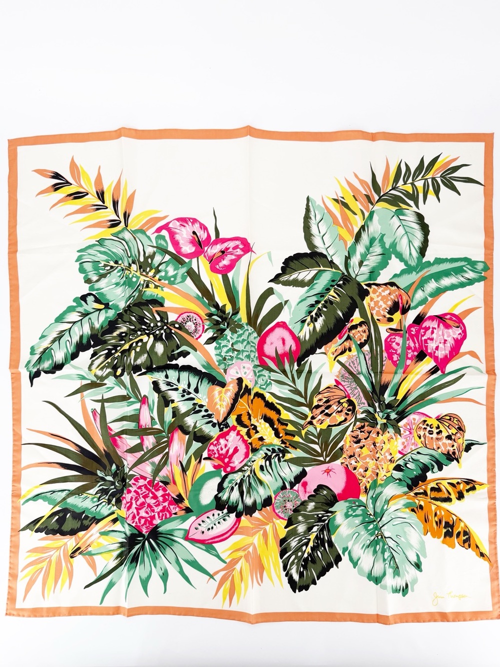 Jim Thompson Silk Scarf Tropical Print